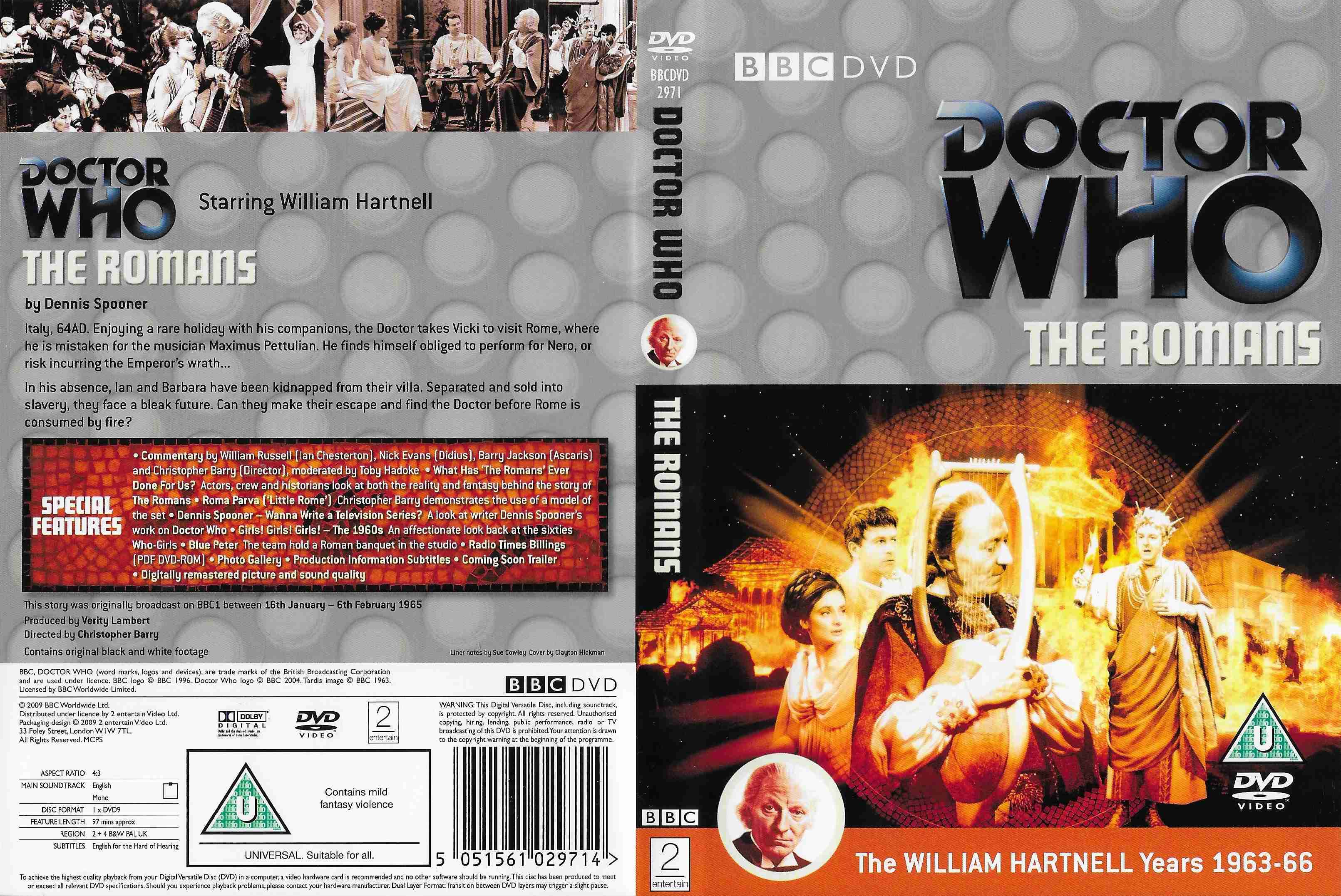 Picture of BBCDVD 2971 Doctor Who - The Romans by artist Dennis Spooner from the BBC records and Tapes library
